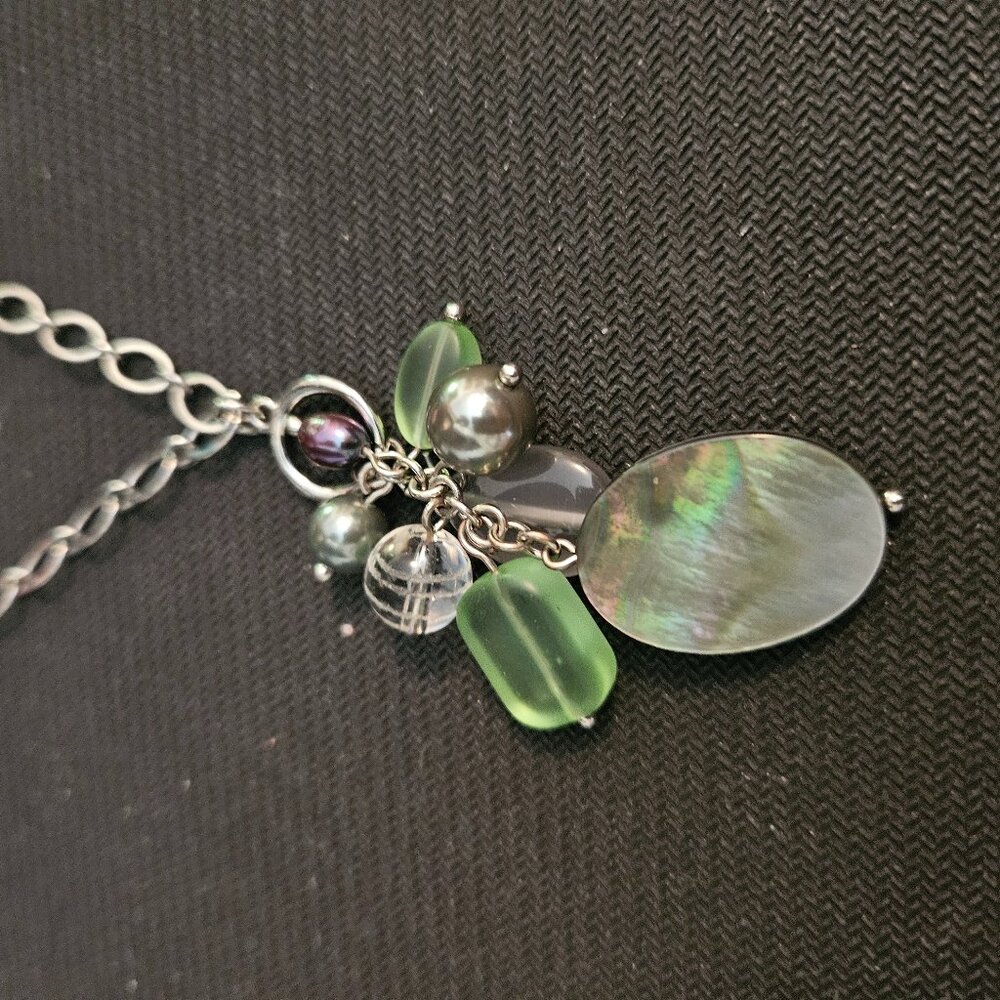 Lia Sophia Pistachio Convertible Necklace and Earring set